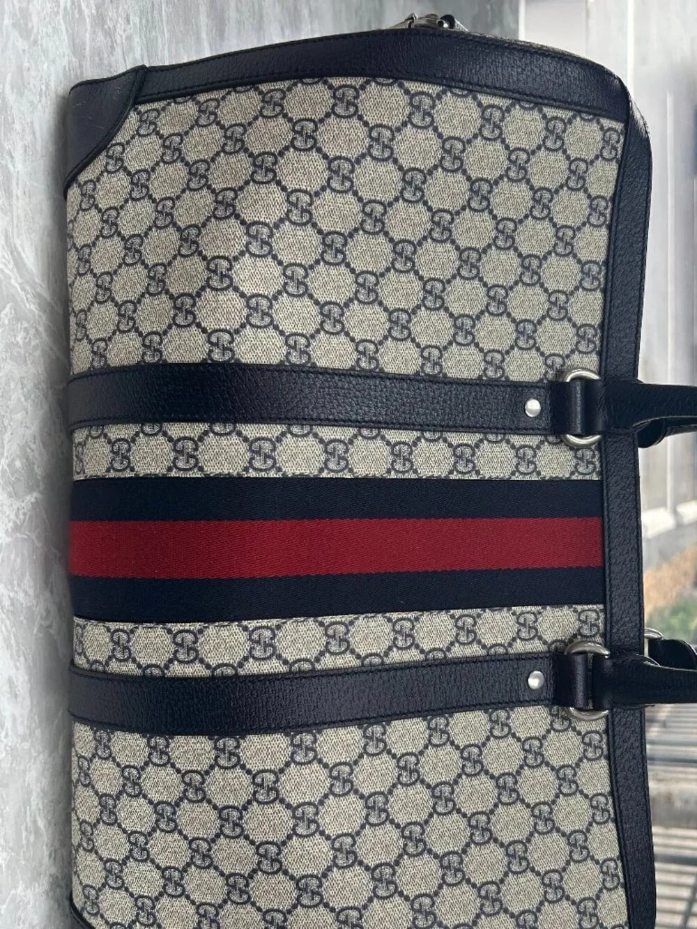 Gucci GG Supreme Boston Medium Duffle Bag w/ Entrupy